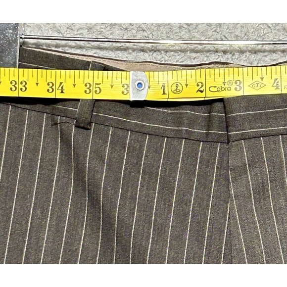Hugo‎ Boss Virgin Wool Blend Pinstripe Dress Pants Pleated Gray 36x30 - Picture 6 of 14
